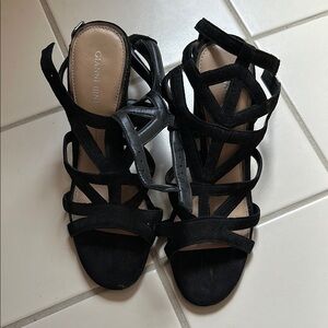 Gianni Bini Black Strappy Sandals